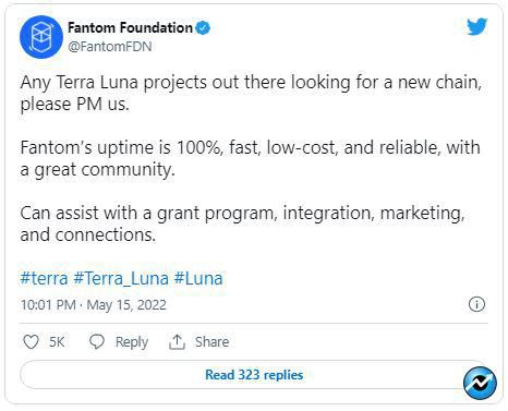 فانتوم - کمک پالی گان و پروژه های دیگر، به پروژه های بلاک چین Terra!