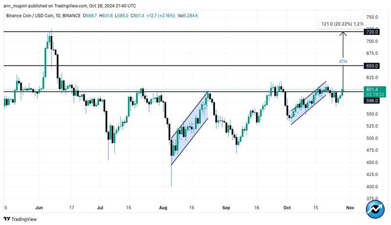 can-binance-coin-price-reach-720-if-it-mirrors-its-june-rally
