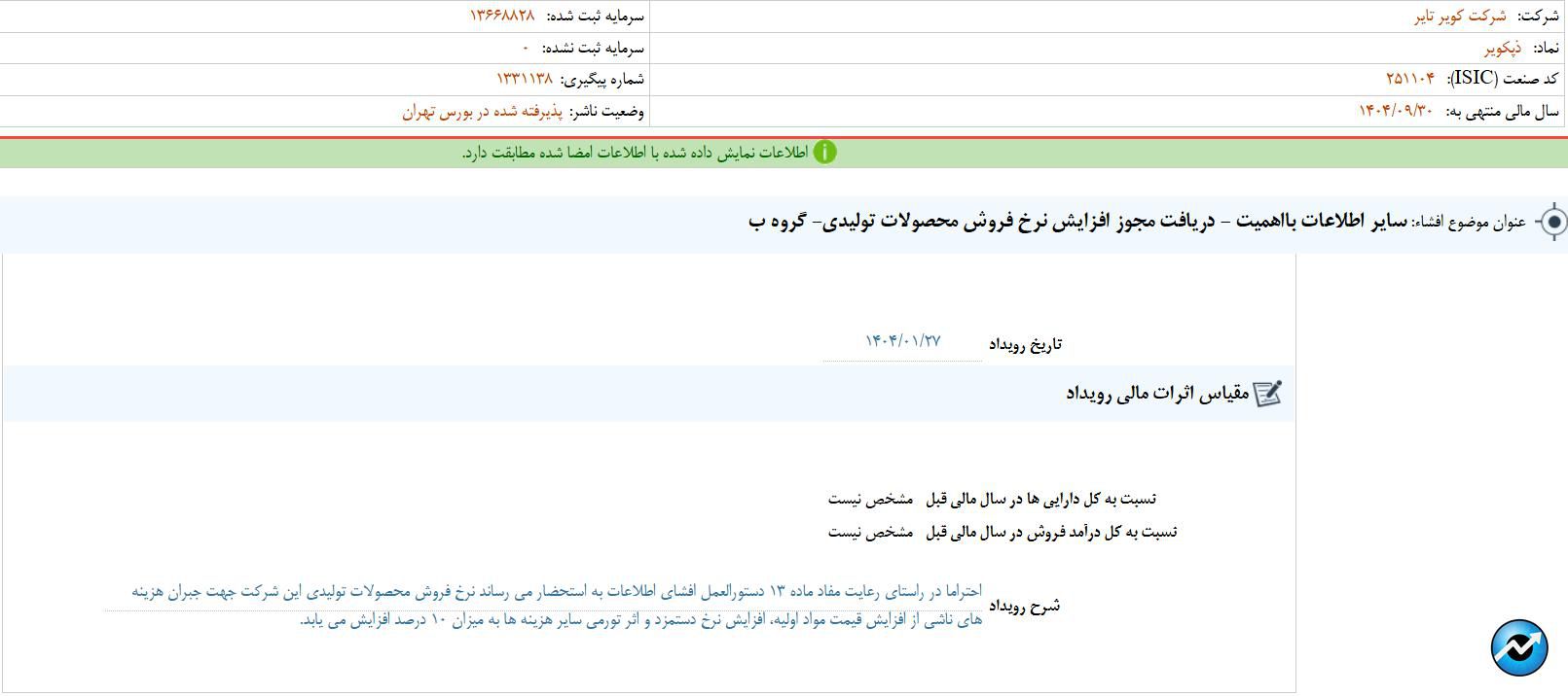 مهمترین اخبار کدال در ۲۷ فروردین ۱۴۰۴